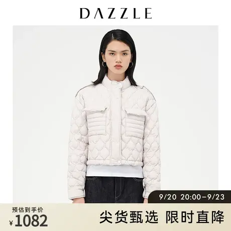 DAZZLE地素奥莱 小众工装菱格短款羽绒服女2D4K2221D图片