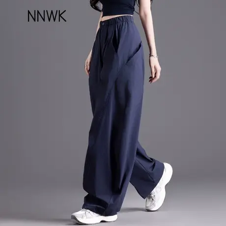 弯刀休闲裤女2025新款宽松bf慵懒风女裤夏季薄款工装裤速干防晒裤图片