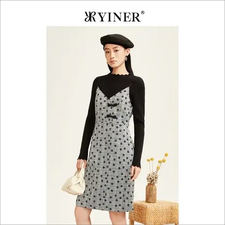 【摩登中式】YINER音儿专选女装冬连衣裙高级感图片