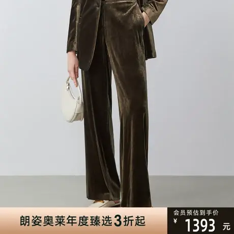 朗姿 秋季直筒阔腿通勤舒适百搭女式休闲裤线下商场同款图片