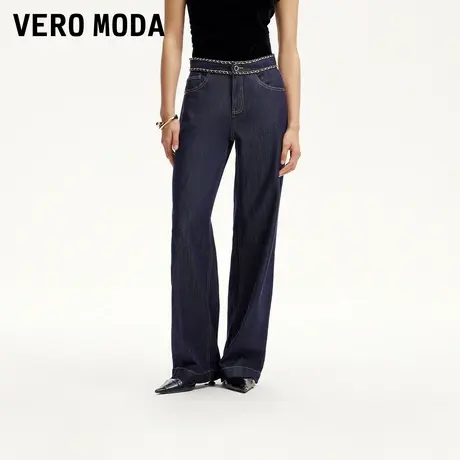 Vero Moda奥莱牛仔裤女2025夏季新款明线设计直筒裤丹宁风百搭图片