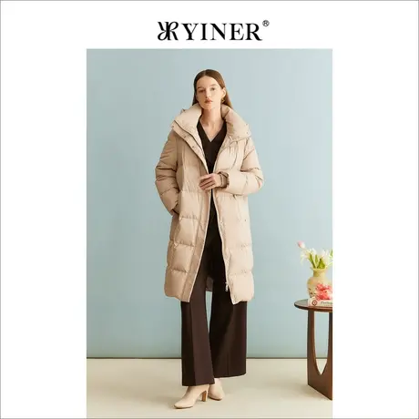 YINER音儿女装冬季长款保暖厚实高克重羽绒服图片