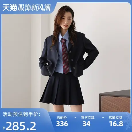 【拿清仓价到手119元】学院风西装外套女短款小个子西服图片