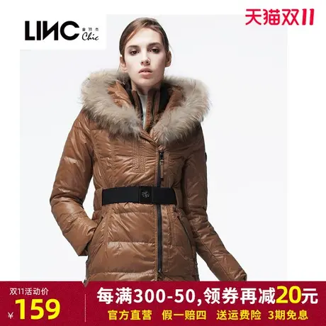 断码清仓LINC金羽杰羽绒服女中长款2023冬新款反季专柜女款面包服图片