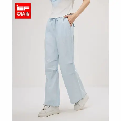 IEF/爱依服裤子2025夏季新款美式甜酷休闲运动风通勤百搭哈伦裤图片