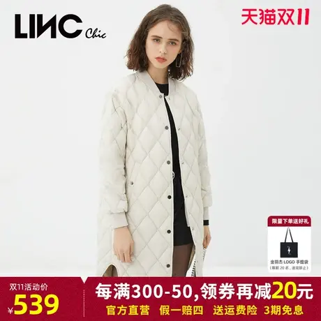 LINC金羽杰2023年冬新款反季断码轻薄羽绒服女中长款女款专柜清仓图片