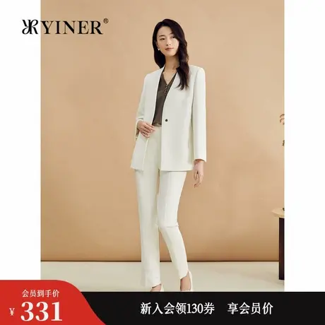 YINER音儿专选秋季弹力亲肤透气长裤百搭烟管休闲裤图片