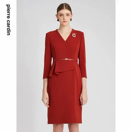 【皮尔卡丹女装】通勤知性优雅小众礼服连衣裙【专柜正品】图片
