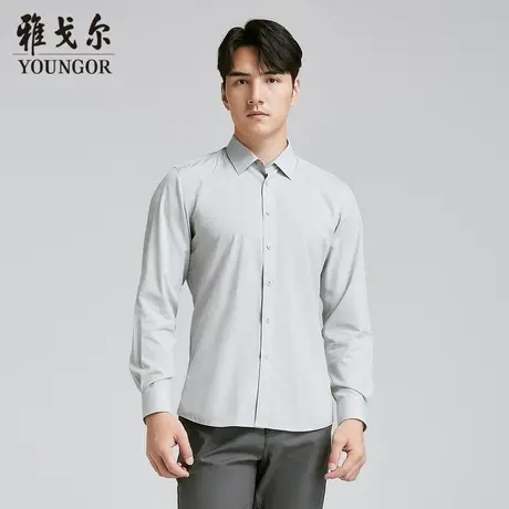 【商场同款】雅戈尔男士长袖衬衫春季新款官方商务休闲长袖衬衫男图片
