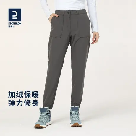 迪卡侬 加绒裤子女束脚休闲裤运动裤工装裤秋季保暖运动长裤 ODF图片