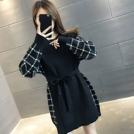 毛衣女装2024新款春秋季春款春装女士宽松毛衣裙外穿打底衫中长款图片