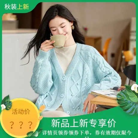 时尚气质减龄通勤毛衣开衫女2023年秋季新款百搭休闲显瘦小众上衣图片