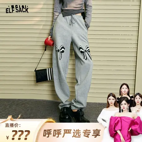 【呼呼严选专享】妖精的口袋蝴蝶印花香蕉裤运动裤2024年早春新款图片