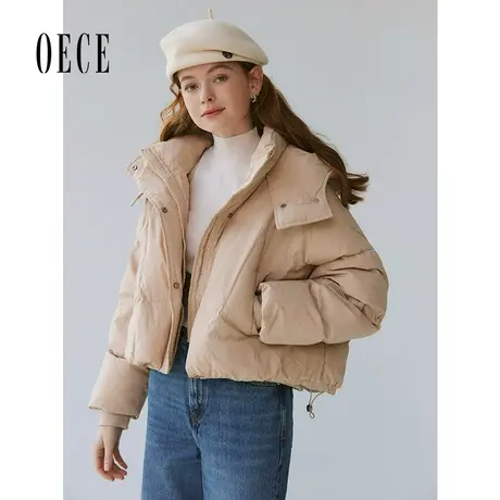 【双11新品】Oece极简风羽绒服外套2023冬新款女装气质加厚羽绒衣图片