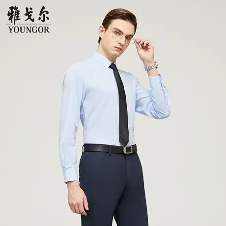 【格纹DP免烫】D系雅戈尔衬衫秋季商务休闲全棉舒适透气长袖衬衫图片