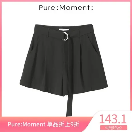 Pure Moment/短裤年夏季新款高腰通勤薄款休闲裤女热裤图片