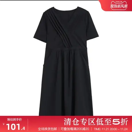 中年妈妈洋气复古碎花连衣裙大码宽松遮胯遮肚子裙子2024春季新款商品大图