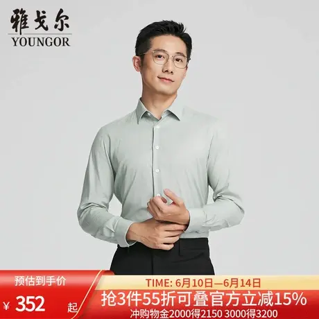 【商场同款】雅戈尔男士长袖衬衫春秋新款官方商务休闲免烫衬衫男图片