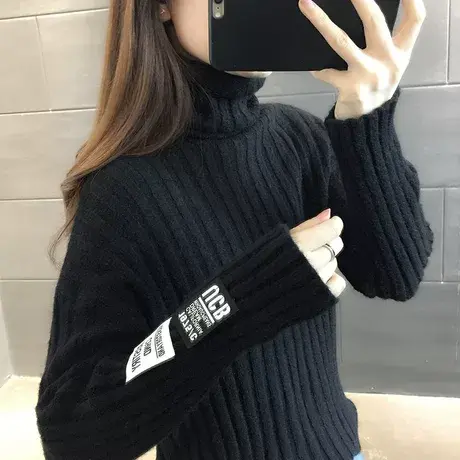 毛衣女装2024年新款春秋季春装春款宽松高领女士毛衣服外穿打底衫图片