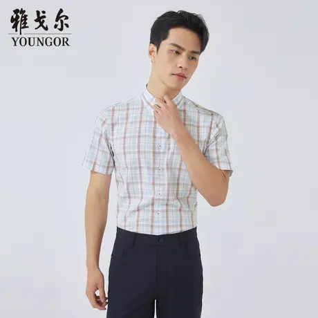 雅戈尔奥莱 商场同款男士短袖衬衫新款官方正品商务休闲短袖衬衫商品大图