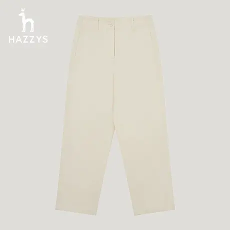 【九分烟管裤】Hazzys哈吉斯休闲裤女宽松舒适时尚长裤显瘦直筒裤图片