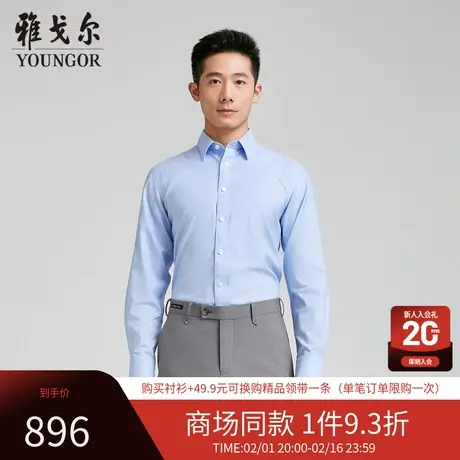 【商场同款】雅戈尔男士长袖衬衫新款官方商务休闲上班穿衬衫男图片