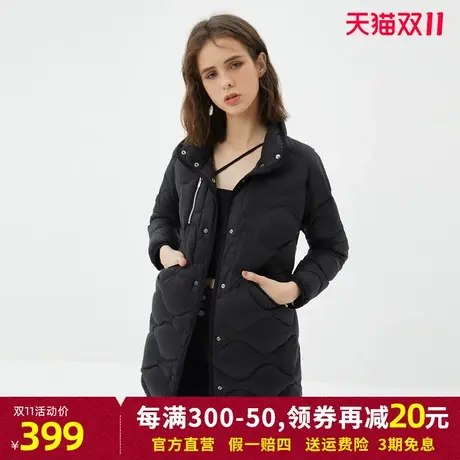 LINC金羽杰羽绒服2022年新款轻薄中长款羽绒服女款外套Y21806044图片