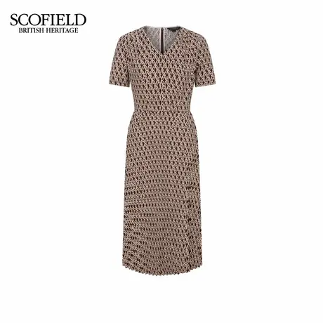 【慵懒度假风】Scofield女装浪漫印花风琴褶皱连衣裙2025秋季新品图片