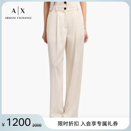 ARMANI EXCHANGE/阿玛尼2025夏季新款女士宽松阔腿垂坠感休闲裤图片