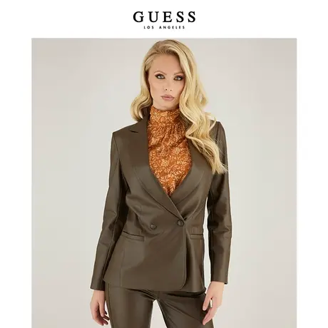 GUESS女士哑光高级舒适西装外套W2BN33WERD0图片