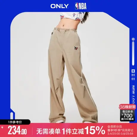 ONLY秋季NBA联名宽松阔腿辣妹工装裤休闲裤女|123214032图片