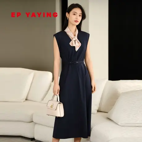 EP YAYING雅莹女装 收腰显瘦通勤小飞袖连衣裙 2024春装新款4110A图片