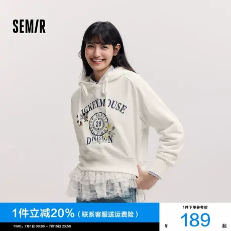 [商场同款]森马迪士尼米奇家族合作系列卫衣女短款2025新款春上衣图片