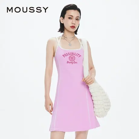 MOUSSY 夏季学院少女风运动感吊带连衣裙女028HSZ90-1571图片