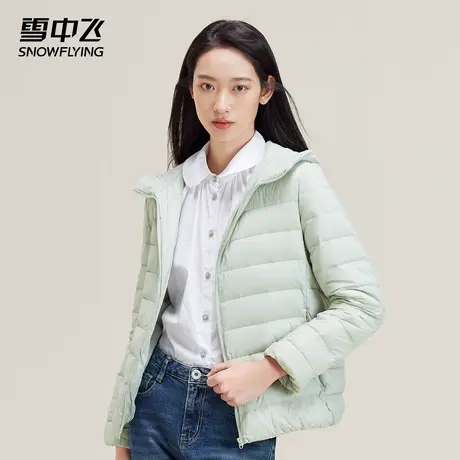 雪中飞2026春装轻薄羽绒服女韩版连帽短款宽松排骨羽绒休闲外套潮图片