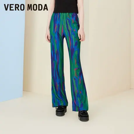 Vero Moda奥莱夏季清仓个性潮流高腰微喇显瘦阔腿休闲百搭裤子女图片