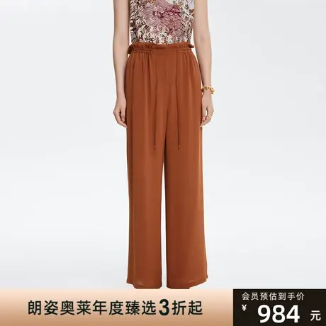 俪雅/LANCY商场同款新款高腰通勤时尚阔腿裤子女士专柜正品图片