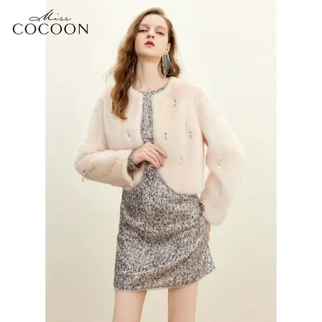 misscocoon23千金玛德琳秋冬新款水貂毛真皮小香风高级感皮草外套图片