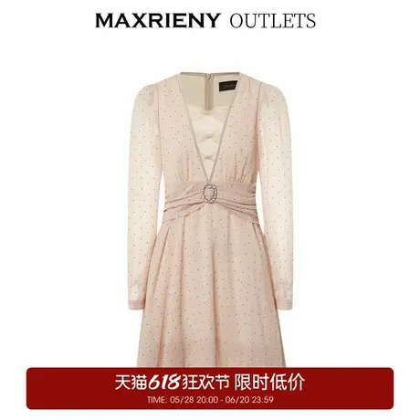 【奥莱】MAXRIENY复古连衣裙秋季仙女裙子图片