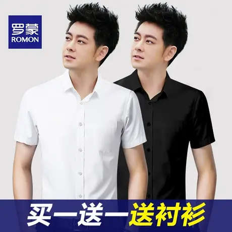 Romon/罗蒙男士衬衫长袖商务休闲衬衣夏季薄款上班绅士男衬衣图片