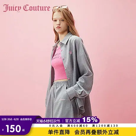 Juicy Couture橘滋春夏新款休闲裤短裤梭织直筒裤慵懒风女图片