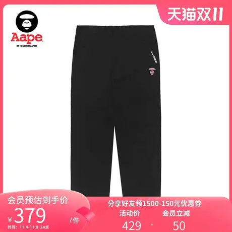 Aape女装秋冬撞色字母猿颜刺绣直筒潮流休闲长裤6803XXH图片
