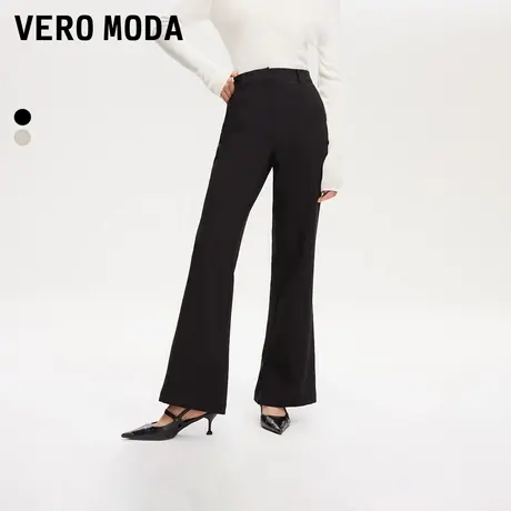 Vero Moda奥莱休闲裤女2025早秋新款高腰喇叭裤开叉通勤时尚宽松图片