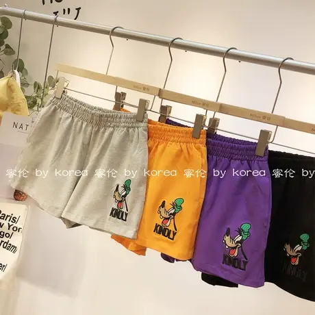 2020夏款韩国东大门港风刺绣短裤百搭运动休闲热裤阔腿裤显瘦大码图片