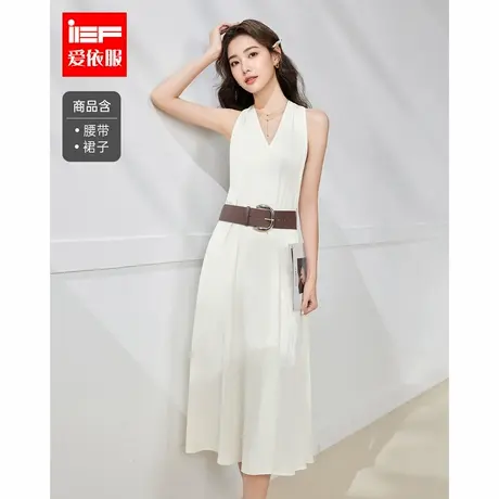 IEF/爱依服2025夏季新款成熟精致女人味通勤气质百搭V领背心长裙图片