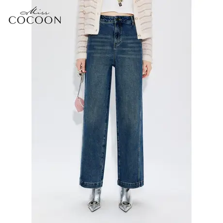 MISSCOCOON百搭气质裙子24春装新款女装修身温柔A型黑色半身裙图片