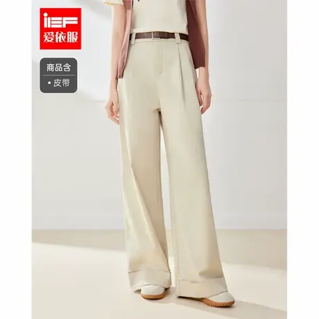 IEF/爱依服2025夏季新款韩版文艺知性气质通勤风百搭显瘦阔腿裤图片