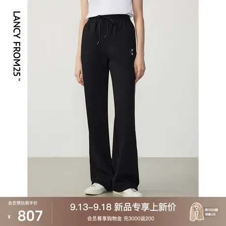 【迪士尼小鹿斑比系列】朗姿棉质显高阔腿卫裤2023冬季新款休闲裤图片