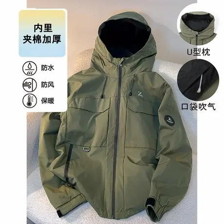 唐狮2025春季新款女连帽韩宽松外套左臂徽章高级休闲慵懒设计感yc图片