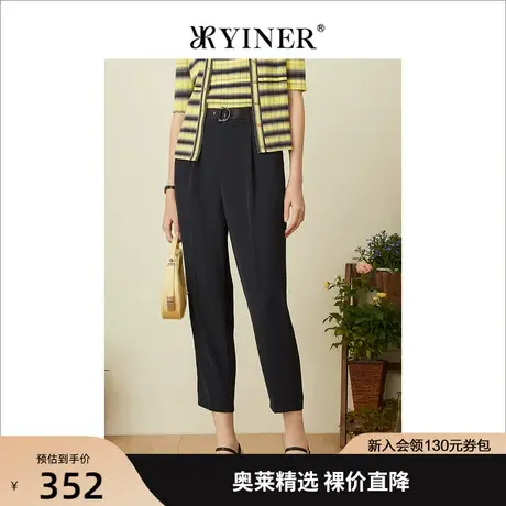 YINER音儿专柜女装2022夏季新款西装裤薄款休闲直筒裤图片